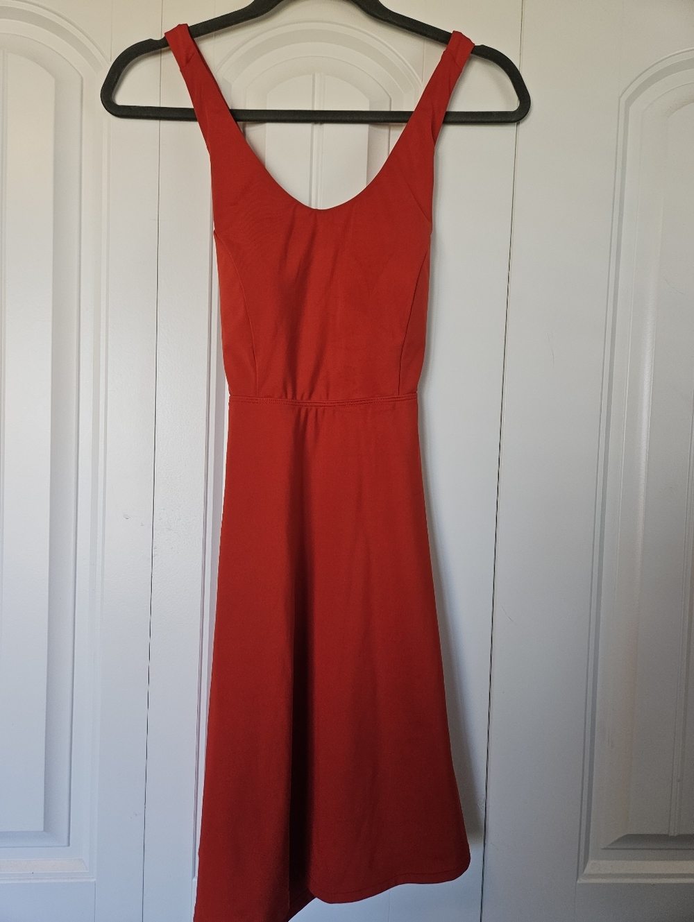 Red  A-Line Dress With Strappy Back